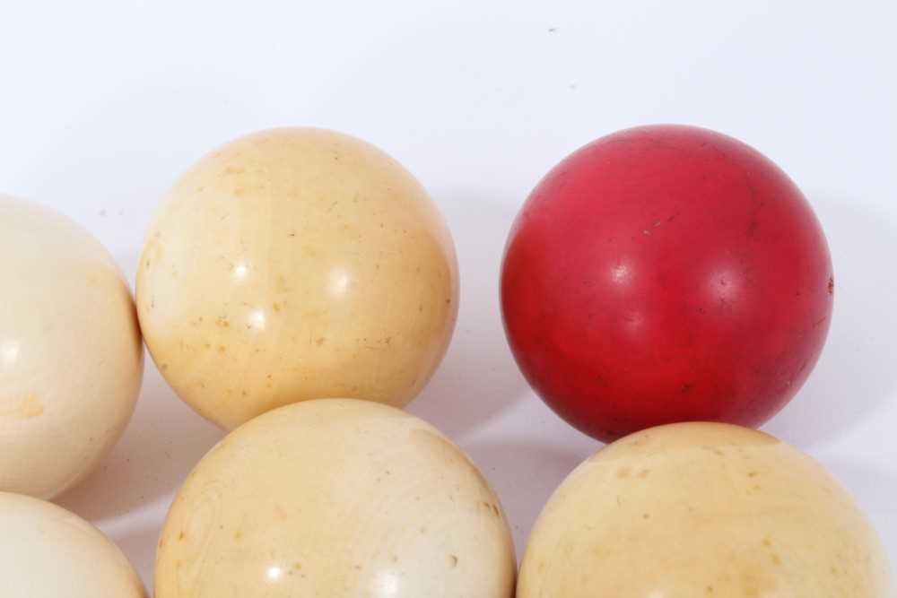 Collection of ivory billiard balls, 19th century - Image 3 of 6