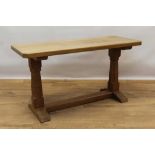 Manner of Robert 'Mouseman' Thompson of Kilburn, hardwood coffee table