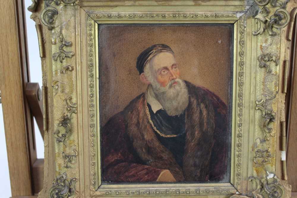Set of four 19th century watercolours after old masters, in gilt frames - Image 14 of 16