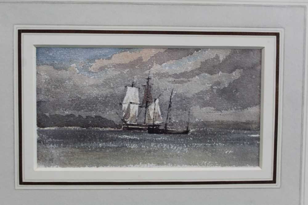 The Reverend John Louis Petit (1810-1868) watercolour - View on the Stour, in glazed gilt frame Pr