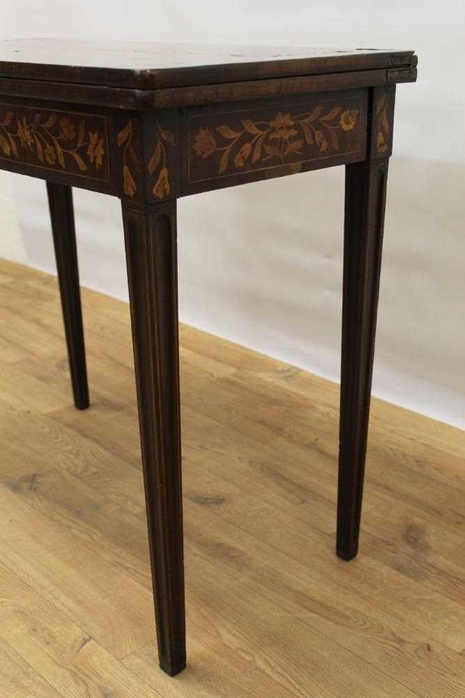 Early 19th century Dutch floral marquetry card table - Image 4 of 8