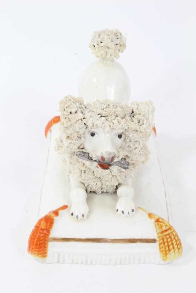 Staffordshire porcelain model of a begging poodle, circa 1830-40 - Image 2 of 6