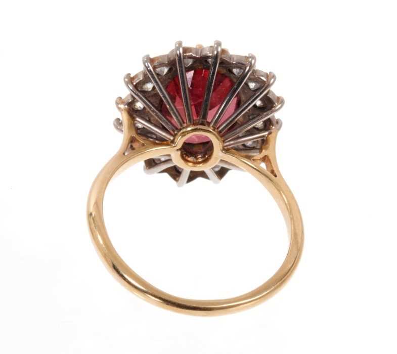 Diamond and garnet cluster ring - Image 3 of 3