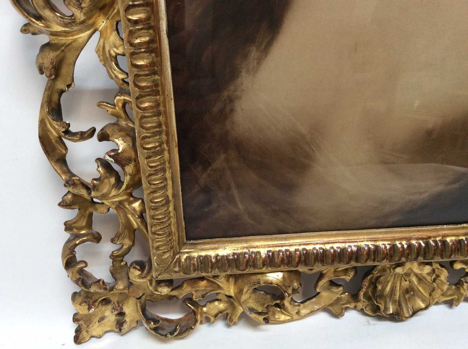 A fine 19th century Florentine carved and pierced gilt frame - Image 6 of 7