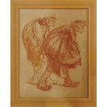 *Sir Frank Brangwyn (1867-1956) conte crayon drawing