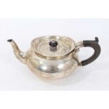 Edwardian silver batchelor's teapot