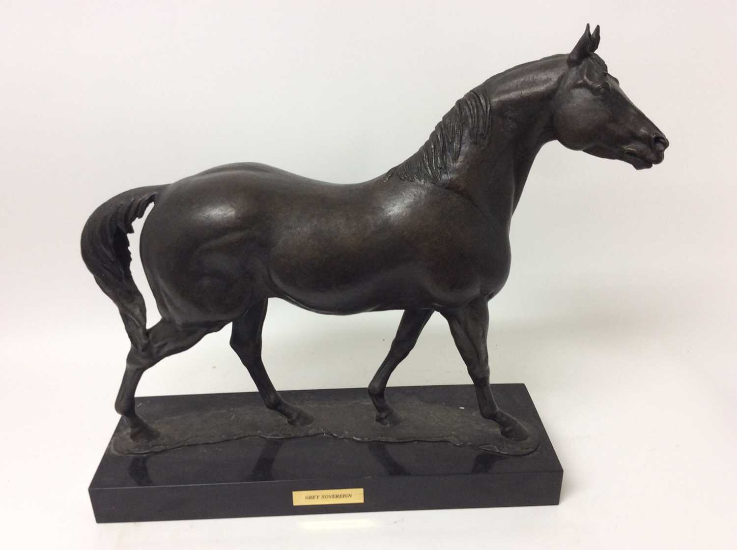 Bernard Winskill (d. 1980) very large bronze figure titled 'Grey Sovereign', signed, approximately 5