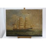 C.W. Williamson A 19th Century oil on canvas of The Grover a three masted barque out of Liverpoo