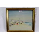 Robert G. D. Alexander (1875-1945) watercolour - East Terrace Beach, Walton on the Naze, 1912, 24cm