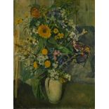 Beryl Maud Sinclair (1901-1967) oil on canvas - "An Essex Bouquet", unframed