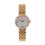 Ladies 18ct gold Bulova wristwatch