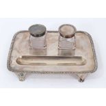 George V silver inkstand (Birmingham 1925)