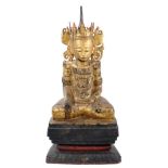 Late 19th century carved giltwood Buddha figure