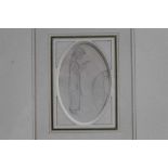 Kate Greenaway (1846-1901) pencil drawing - a girl in nightdress, in glazed gilt frame Provenanc