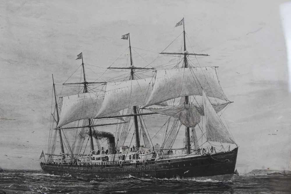 William Lionel Wyllie (1851-1931) signed black and white engraving - White Star Line "The Oceanic", - Image 8 of 18