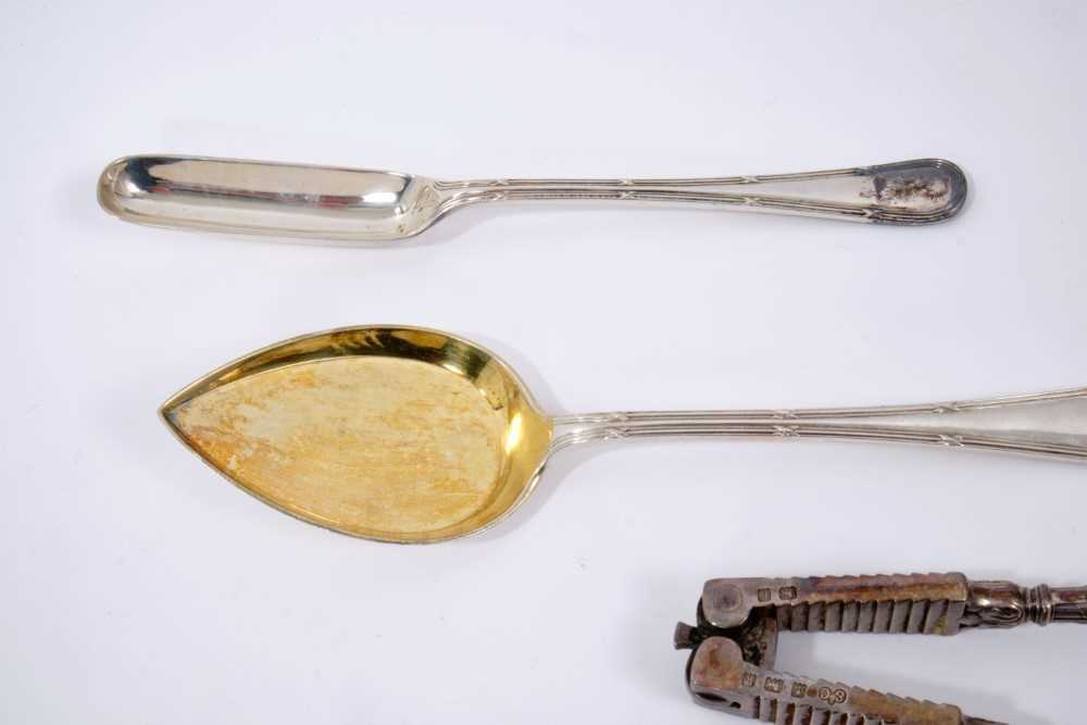 Edwardian silver canteen by Elkington & Co, approximately 166 oz of weighable silver - Image 7 of 7
