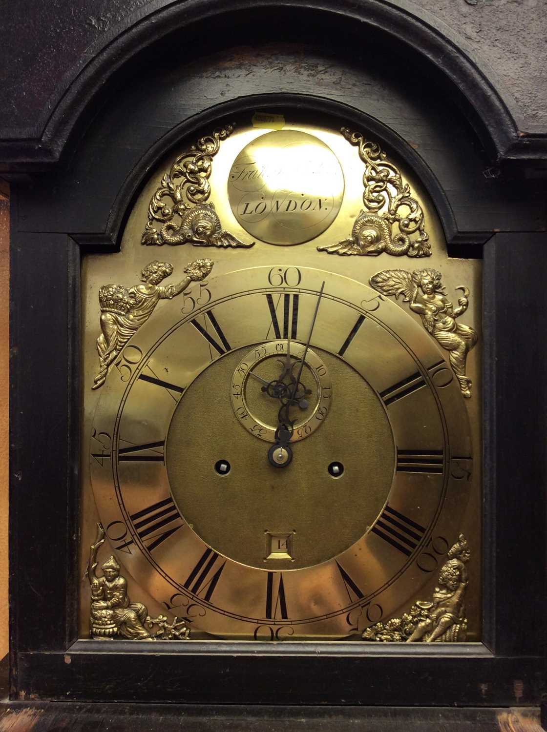 Frans De La Balle, London, Mid-18th century 8-day lacquered longcase, pendulum and two weights - Image 11 of 16