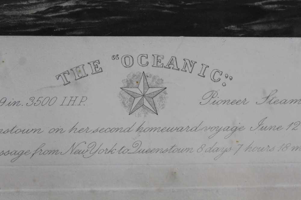 William Lionel Wyllie (1851-1931) signed black and white engraving - White Star Line "The Oceanic", - Image 4 of 18