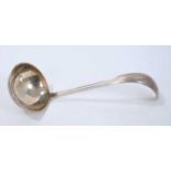 Early 20th century Dutch silver soup ladle with hook handle (Amsterdam 1913).