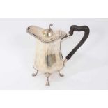 Edwardian silver hot water jug