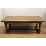 17th century style oak refectory table