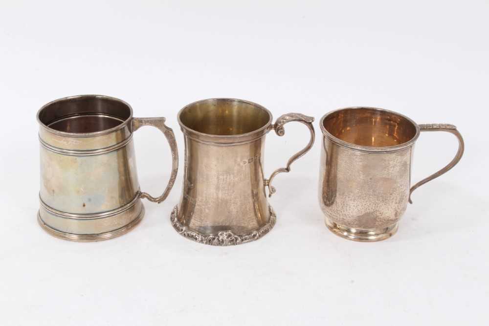 Late 1920s silver christening mug and two others - Image 2 of 6