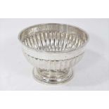 Victorian silver half fluted rose bowl.