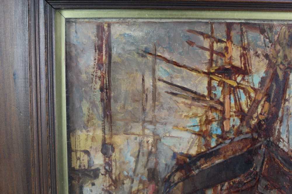 *Bernard Finegan Gribble (1873-1962) oil on board - a busy harbour, signed and dated 1956, 28.5cm x - Image 5 of 18