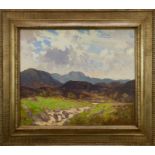 Lewis Taylor Gibb (1873-1945) oil on canvas - Extensive Scottish Landscape, signed, 63cm x 76cm, in