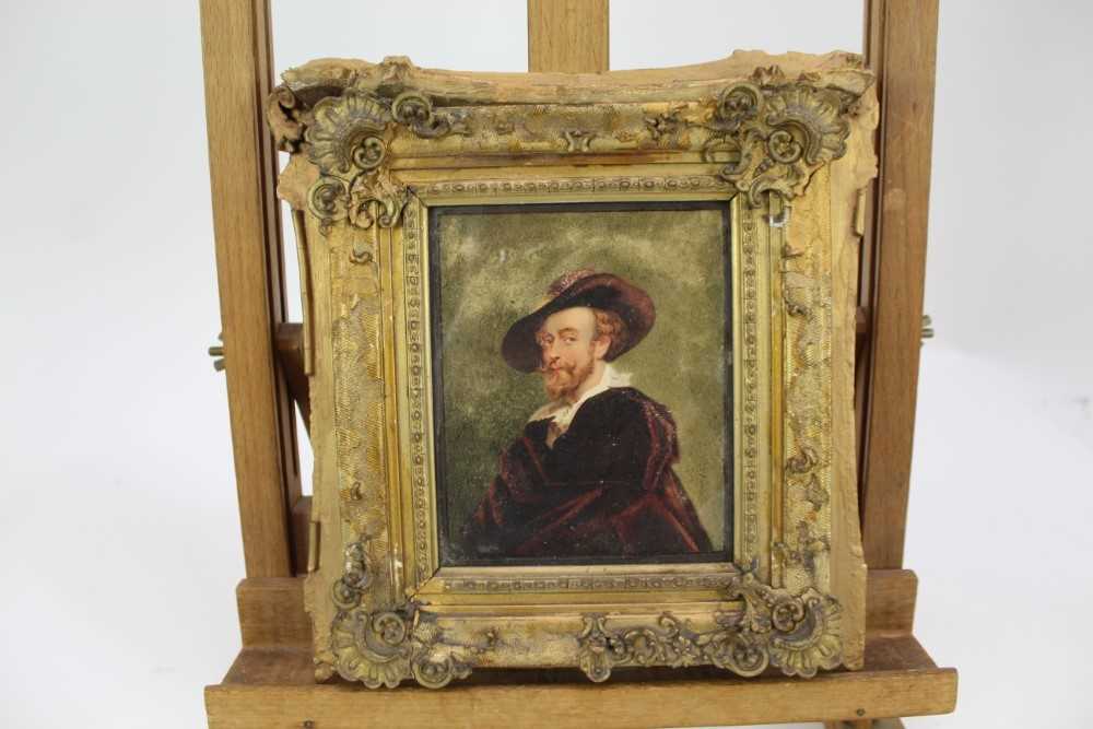 Set of four 19th century watercolours after old masters, in gilt frames - Image 6 of 16