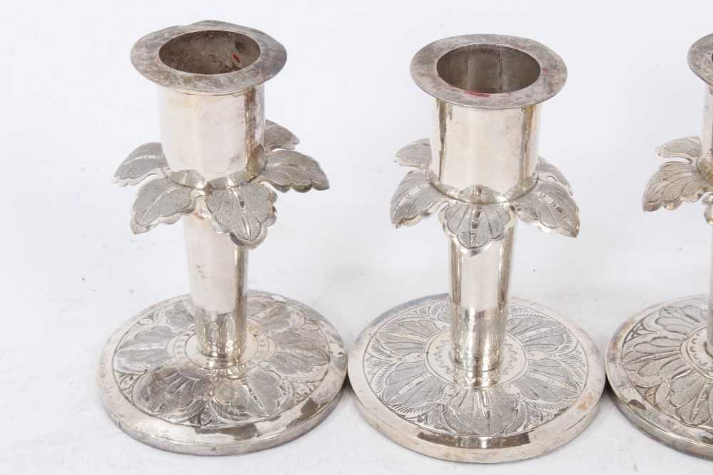 Eastern white metal candlesticks and other items - Image 5 of 6