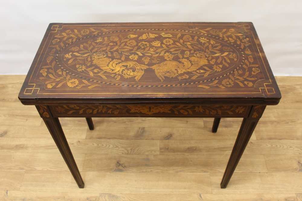 Early 19th century Dutch floral marquetry card table