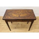 Early 19th century Dutch floral marquetry card table