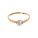 Diamond single stone ring