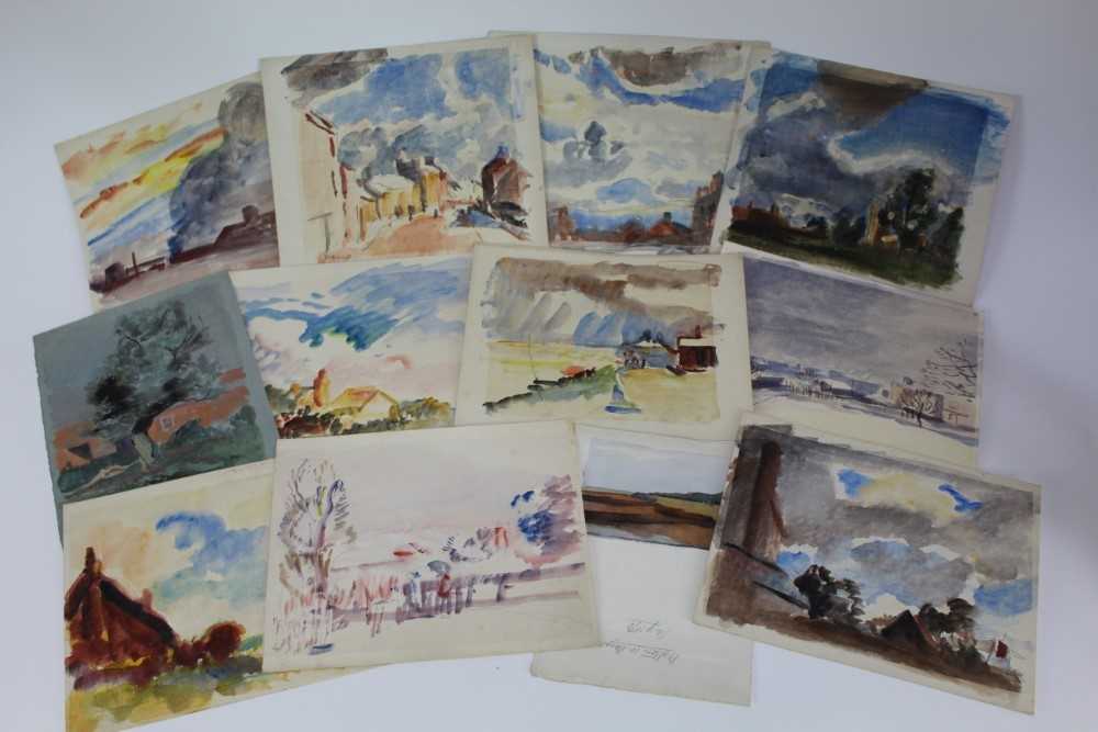 Robert G. D. Alexander (1875-1945) collection of twelve unframed watercolours to include local views - Image 15 of 15