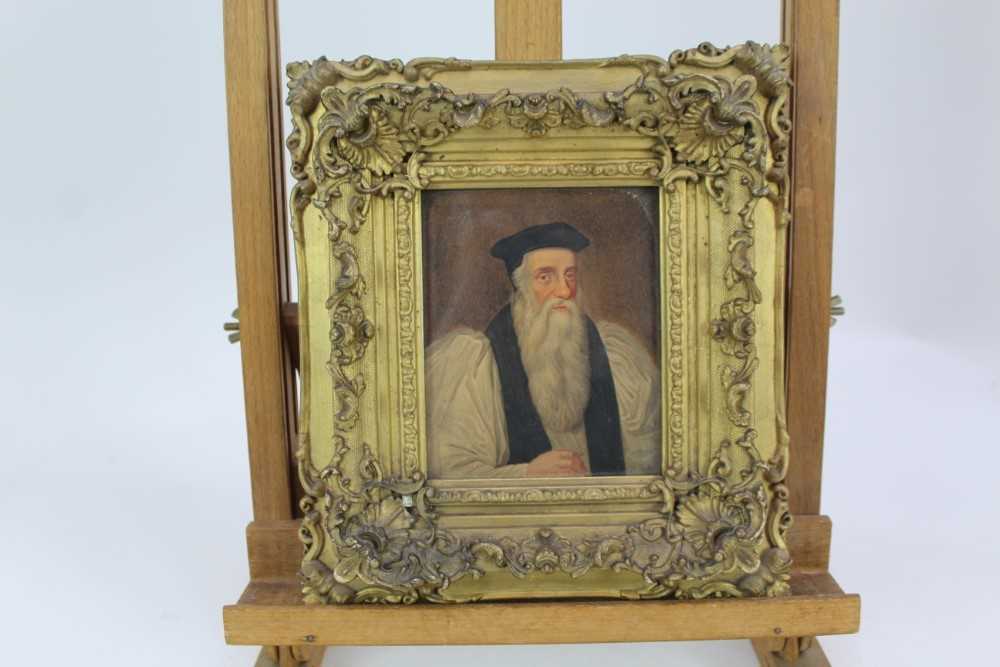 Set of four 19th century watercolours after old masters, in gilt frames - Image 11 of 16