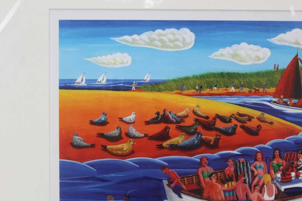 Brian Lewis (b.1947) signed limited edition print - Seal Trip V, 13/500, 29cm x 42cm, mounted - Image 6 of 12