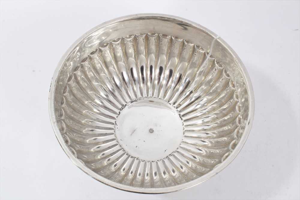 Victorian silver half fluted rose bowl. - Image 3 of 4