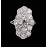 Diamond cluster ring