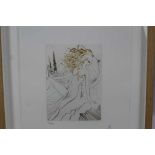 Salvador Dali (1904-1989) signed limited edition drypoint etching - La Fiancée du roi de Garbe, 1972