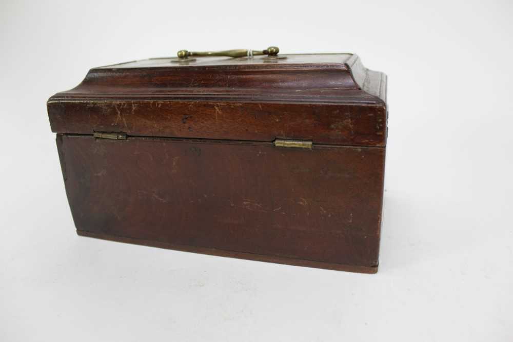 Large 19th century mahogany inlaid tray, together with a Victorian mahogany stationery box, a mother - Image 9 of 26