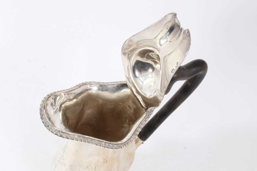 Edwardian silver hot water jug - Image 4 of 6