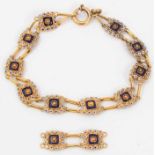 19th century Continental gold and enamel bracelet