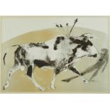 *Dame Elisabeth Frink (1930-1993) lithograph, 1973, bullfighting print ‘Corrida One’