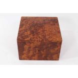 Good quality solid burr yew wood jewel box