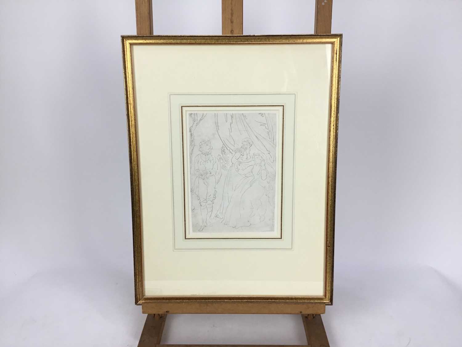Thomas Rowlandson (1756-1827) pencil drawing - The Intruder, in glazed gilt frame Provenance: Chri - Image 2 of 5