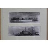 Roy Hammond (b.1934) pair of charcoal and monochrome watercolours - Battersea & Chelsea, signed and