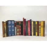 Twenty-one volumes of Folio Society books, including Wolfe, Trollope, Fielding, etc