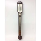 George III stick barometer by Poncione Columbo & Co, London