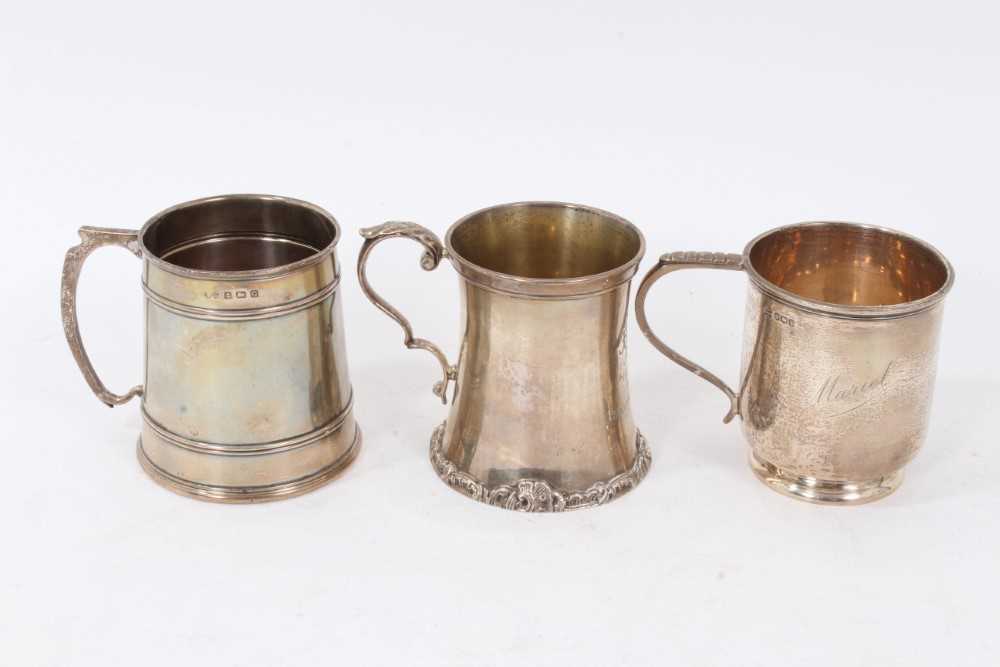 Late 1920s silver christening mug and two others - Image 3 of 6